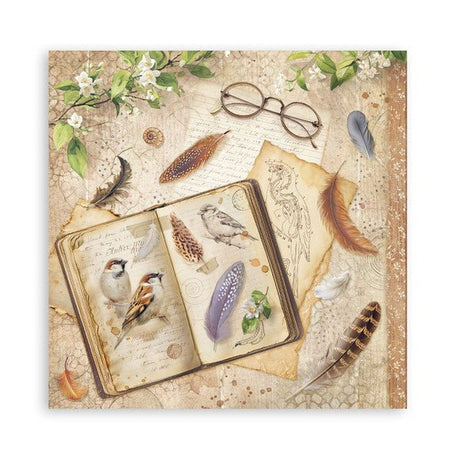 Scrapbookingpapper - Double faced - All Around - 17 - Stamperia - Tidformera