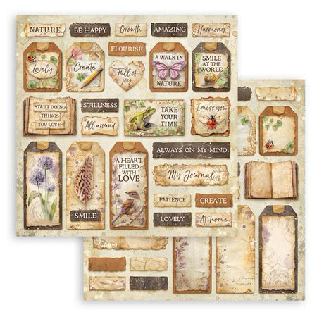 Scrapbookingpapper - Double faced - All Around - 25 - Stamperia - Tidformera