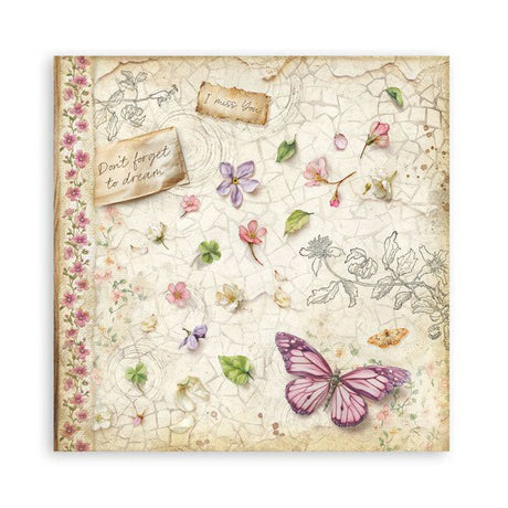 Scrapbookingpapper - Double faced - All Around - 20 - Stamperia - Tidformera