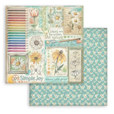 Scrapbookingpapper - Double faced - Daisy Art - 3 - Stamperia - Tidformera