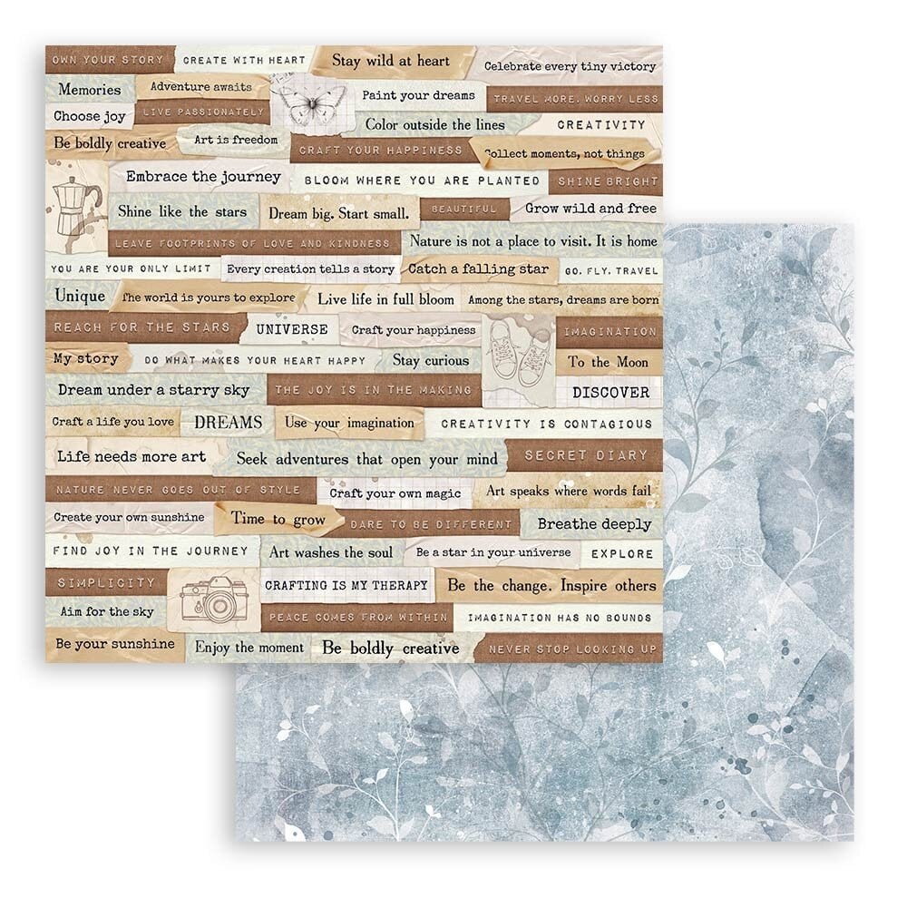 Scrapbookingpapper - Double faced - Secret Diary - 7 - Stamperia - Tidformera