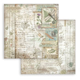 Scrapbookingpapper - Herbarium Silvae - Double faced - 3 - Stamperia - Tidformera