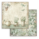 Scrapbookingpapper - Herbarium Silvae - Double faced - 9 - Stamperia - Tidformera