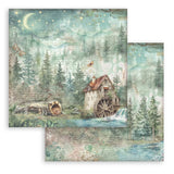 Scrapbookingpapper - Herbarium Silvae - Double faced - 4 - Stamperia - Tidformera