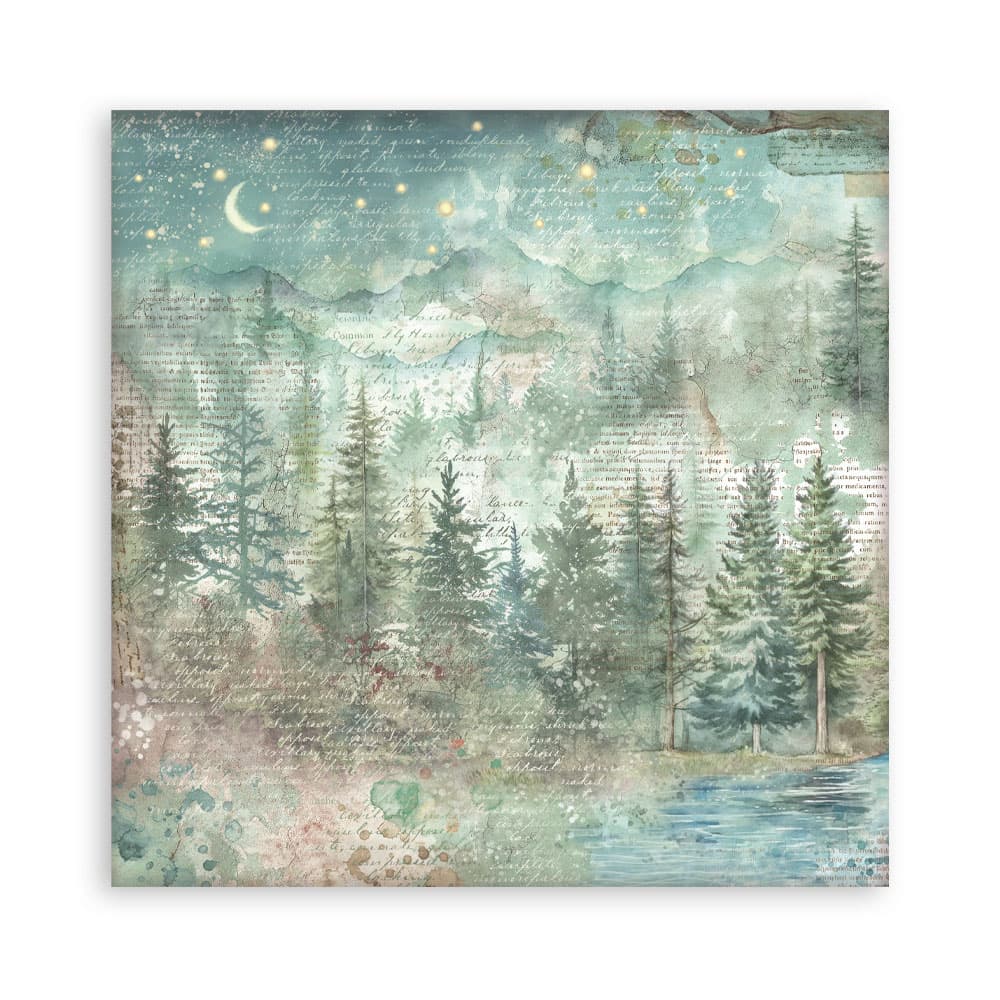 Scrapbookingpapper - Herbarium Silvae - Maxi Pad - 18 - Stamperia - Tidformera