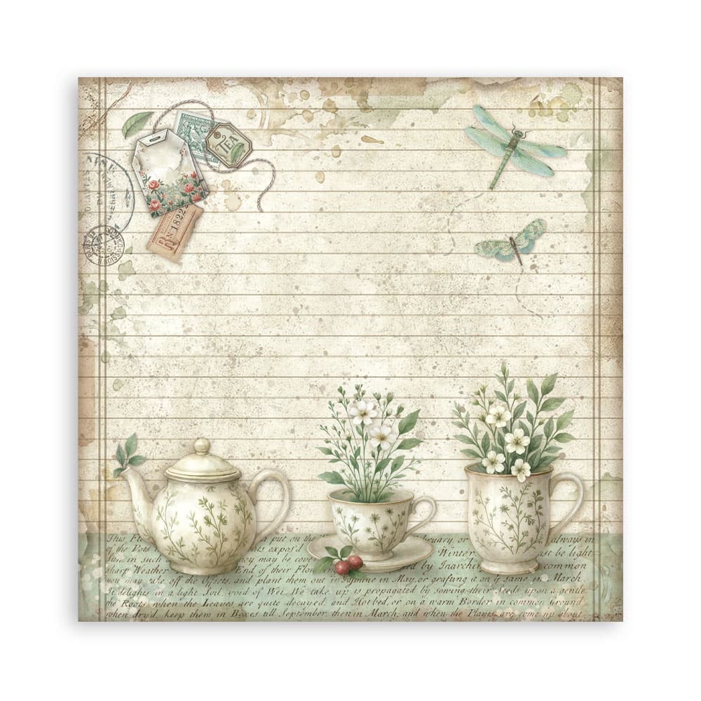 Scrapbookingpapper - Herbarium Silvae - Maxi Pad - 2 - Stamperia - Tidformera