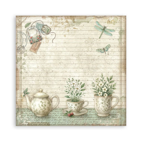 Scrapbookingpapper - Herbarium Silvae - Maxi Pad - 2 - Stamperia - Tidformera
