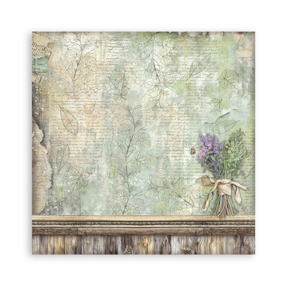 Scrapbookingpapper - Herbarium Silvae - Maxi Pad - 7 - Stamperia - Tidformera