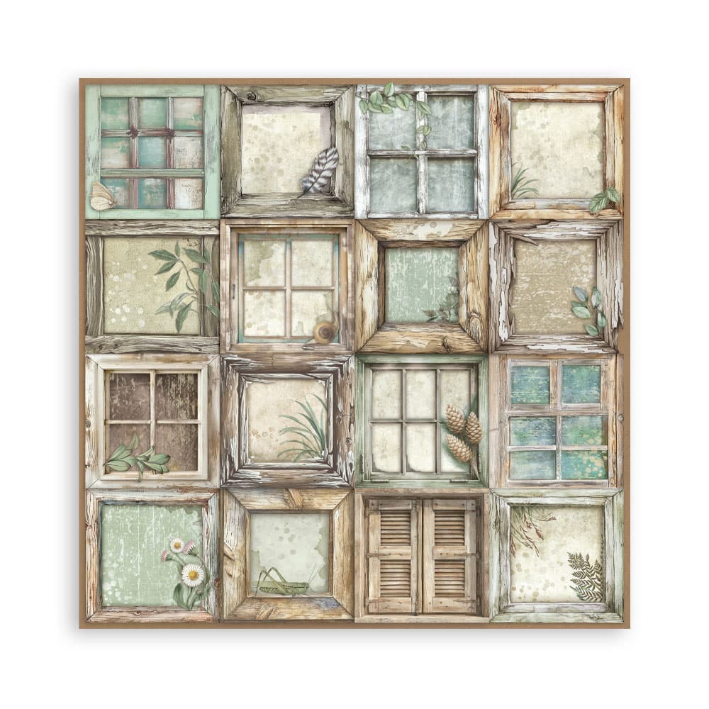 Scrapbookingpapper - Herbarium Silvae - Maxi Pad - 20 - Stamperia - Tidformera