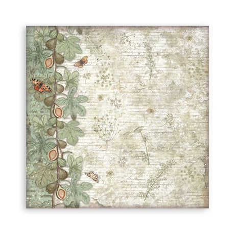 Scrapbookingpapper - Herbarium Silvae - Maxi Pad - 9 - Stamperia - Tidformera