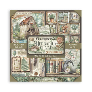 Scrapbookingpapper - Herbarium Silvae - Maxi Pad - 1 - Stamperia - Tidformera