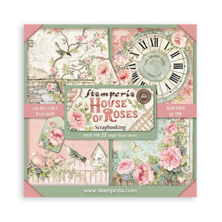 Scrapbookingpapper - House of Roses - Maxi Pad - 1 - Stamperia - Tidformera