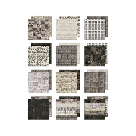 Scrapbookingpapper - Idea-ology Palette Collection Charcoal - 2 - Tim Holtz - Tidformera