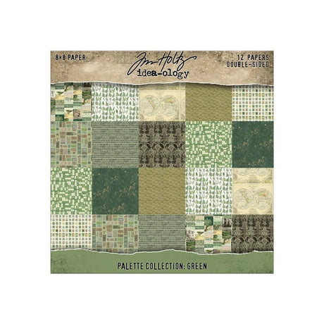 Scrapbookingpapper - Idea-ology Palette Collection Green - 1 - Tim Holtz - Tidformera