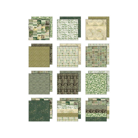 Scrapbookingpapper - Idea-ology Palette Collection Green - 2 - Tim Holtz - Tidformera