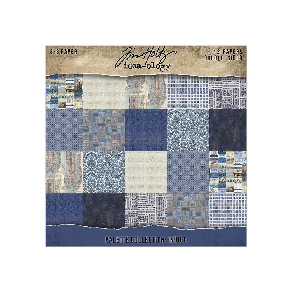 Scrapbookingpapper - Idea-ology Palette Collection Indigo - 1 - Tim Holtz - Tidformera