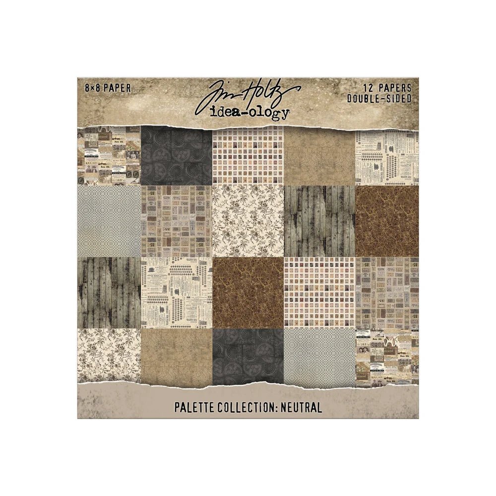 Scrapbookingpapper - Idea-ology Palette Collection Neutral - 1 - Tim Holtz - Tidformera
