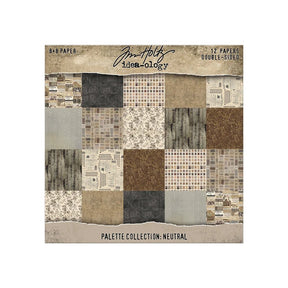 Scrapbookingpapper - Idea-ology Palette Collection Neutral - 1 - Tim Holtz - Tidformera