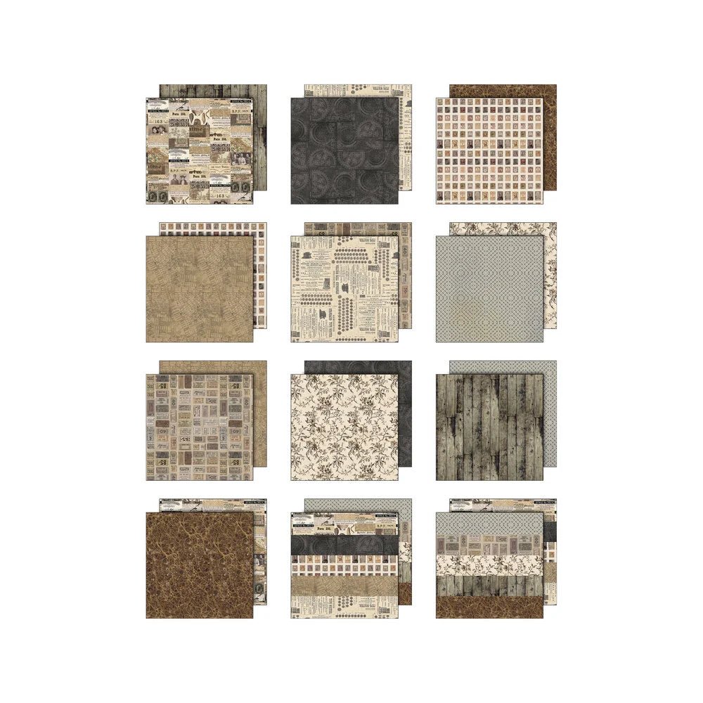 Scrapbookingpapper - Idea-ology Palette Collection Neutral - 2 - Tim Holtz - Tidformera