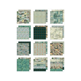 Scrapbookingpapper - Idea-ology Palette Collection Teal - 2 - Tim Holtz - Tidformera