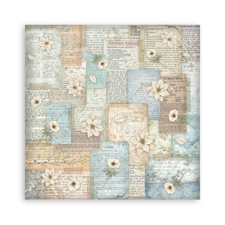 Scrapbookingpapper - Maxi Pad - White Christmas - 3 - Stamperia - Tidformera