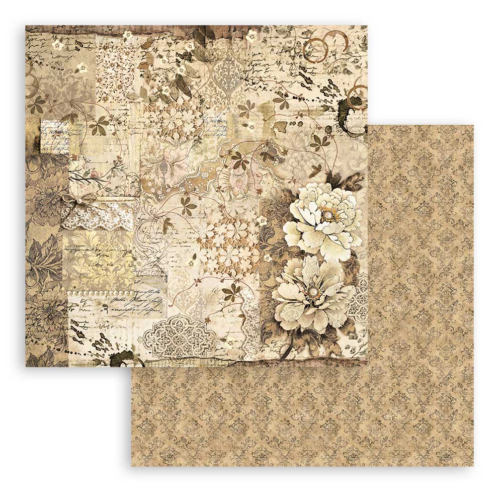 Scrapbookingpapper - Old Lace - 3 - Stamperia - Tidformera