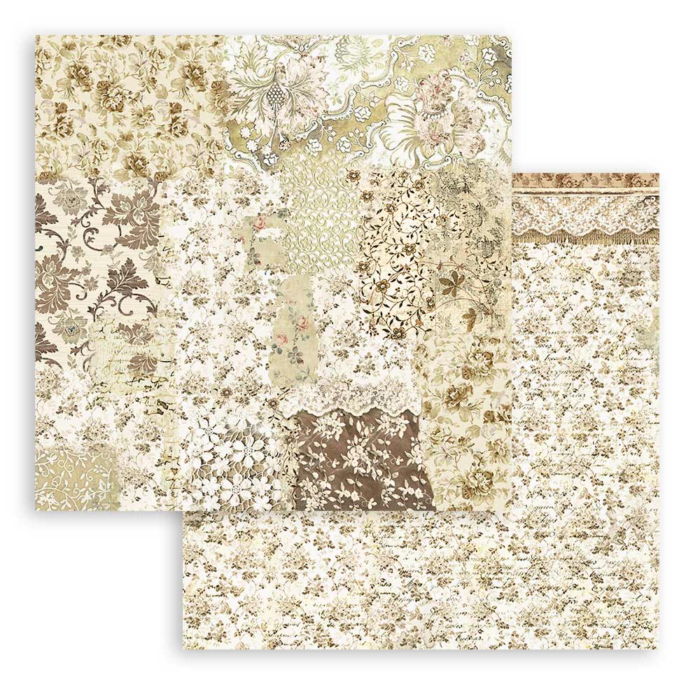 Scrapbookingpapper - Old Lace - Stamperia - Tidformera