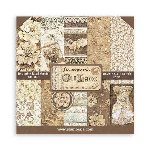 Scrapbookingpapper - Old Lace - Stamperia - Tidformera