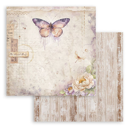Scrapbookingpapper - Quiet Days - Double faced - 3 - Stamperia - Tidformera