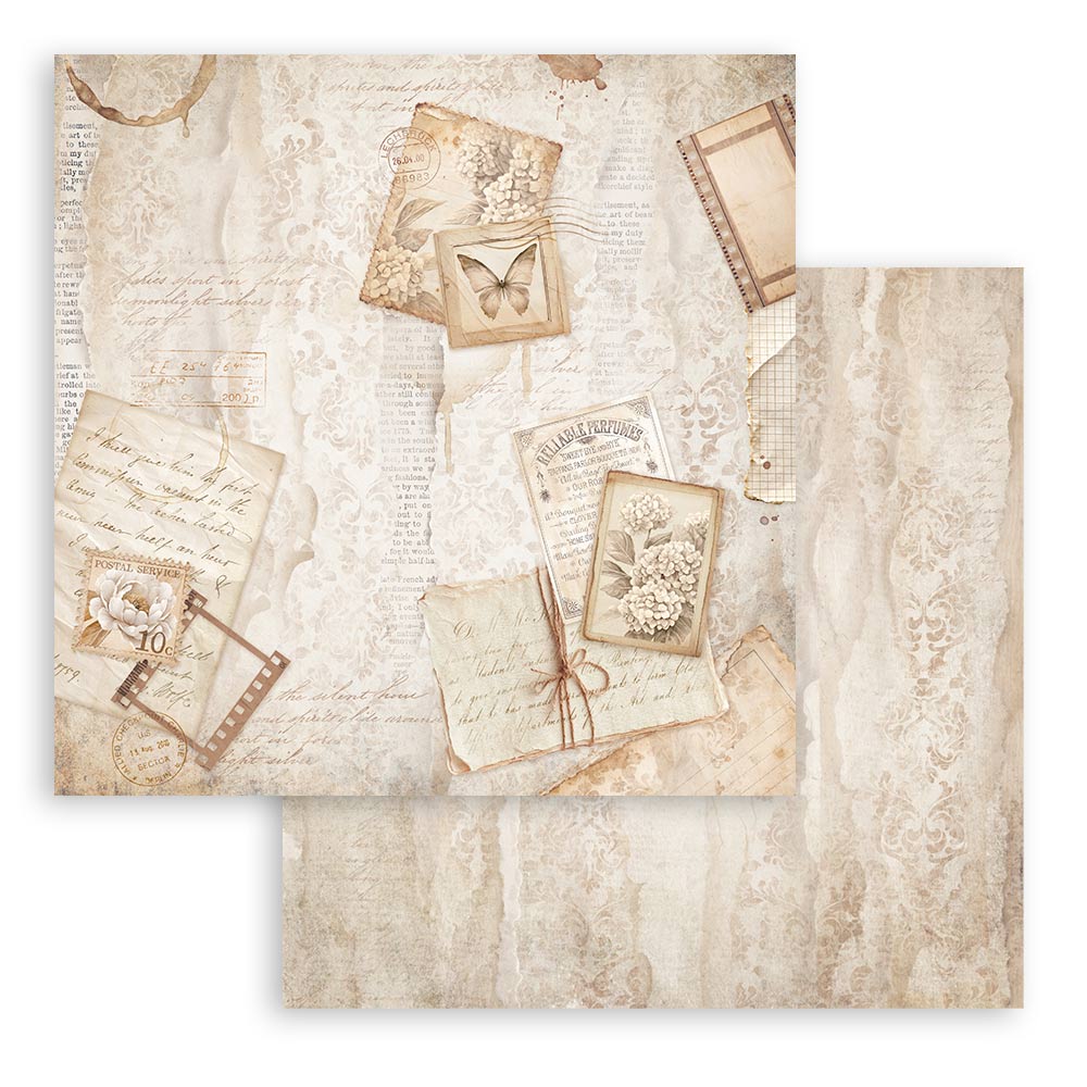 Scrapbookingpapper - Quiet Days - Double faced - 4 - Stamperia - Tidformera