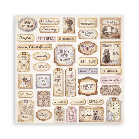 Scrapbookingpapper - Quiet Days - Maxi Pad - 6 - Stamperia - Tidformera