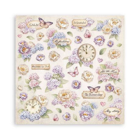 Scrapbookingpapper - Quiet Days - Maxi Pad - 9 - Stamperia - Tidformera