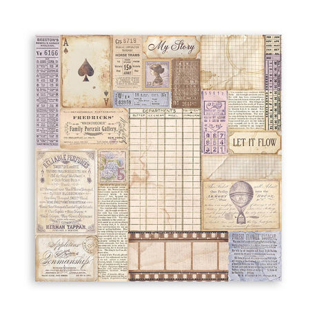 Scrapbookingpapper - Quiet Days - Maxi Pad - 2 - Stamperia - Tidformera