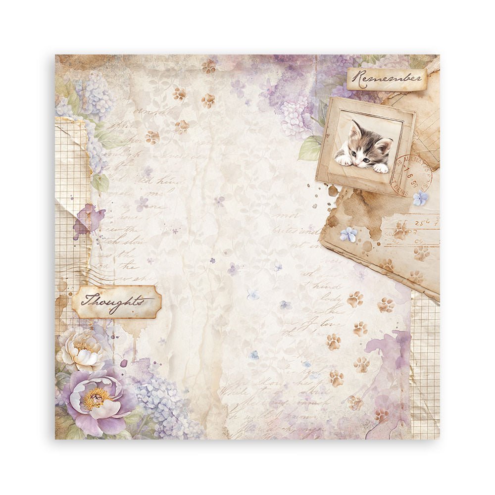Scrapbookingpapper - Quiet Days - Maxi Pad - 22 - Stamperia - Tidformera