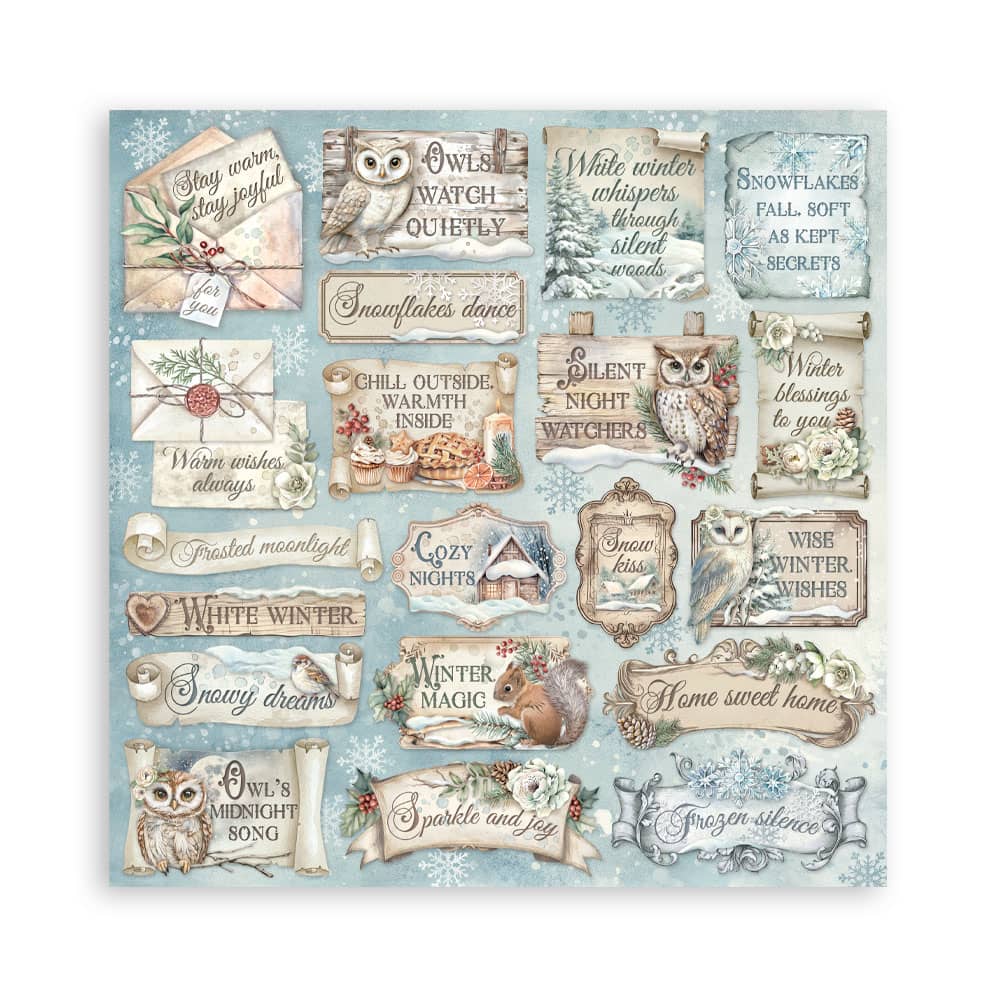 Scrapbookingpapper - The Owl's House - Double faced - 2 - Stamperia - Tidformera