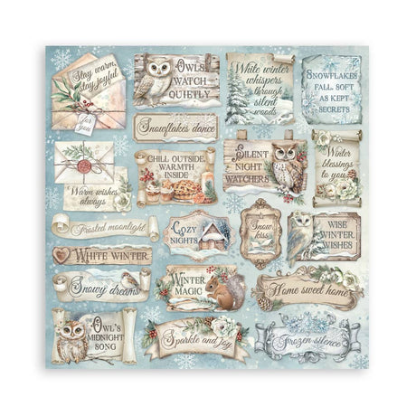 Scrapbookingpapper - The Owl's House - Double faced - 2 - Stamperia - Tidformera