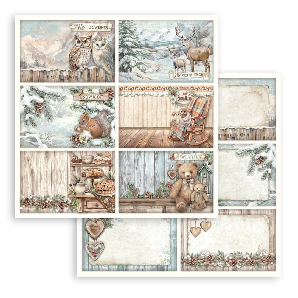 Scrapbookingpapper - The Owl's House - Double faced - 11 - Stamperia - Tidformera