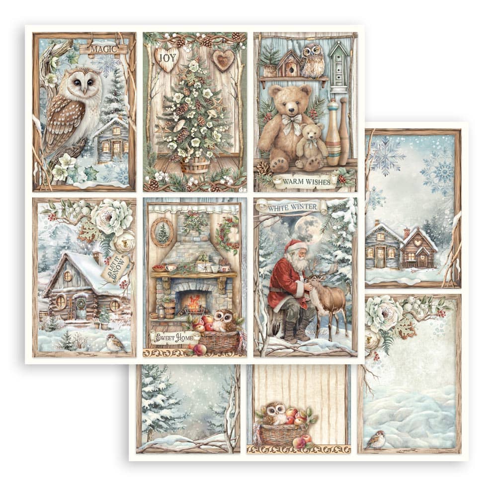 Scrapbookingpapper - The Owl's House - Double faced - 9 - Stamperia - Tidformera
