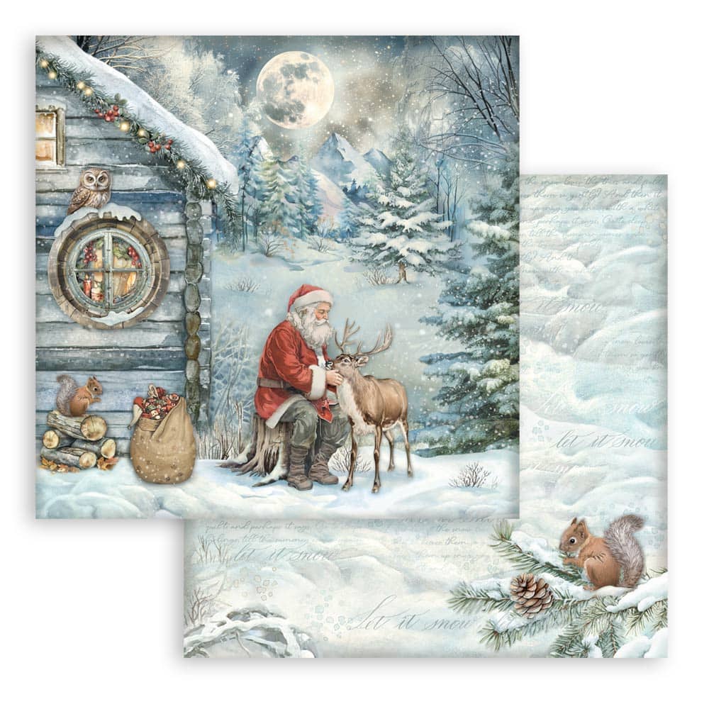Scrapbookingpapper - The Owl's House - Double faced - 5 - Stamperia - Tidformera
