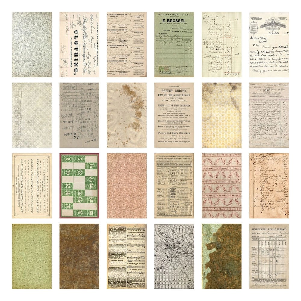 Scrapbookingpapper - Tim Holtz Backdrops Volume 1 - Tim Holtz - Tidformera