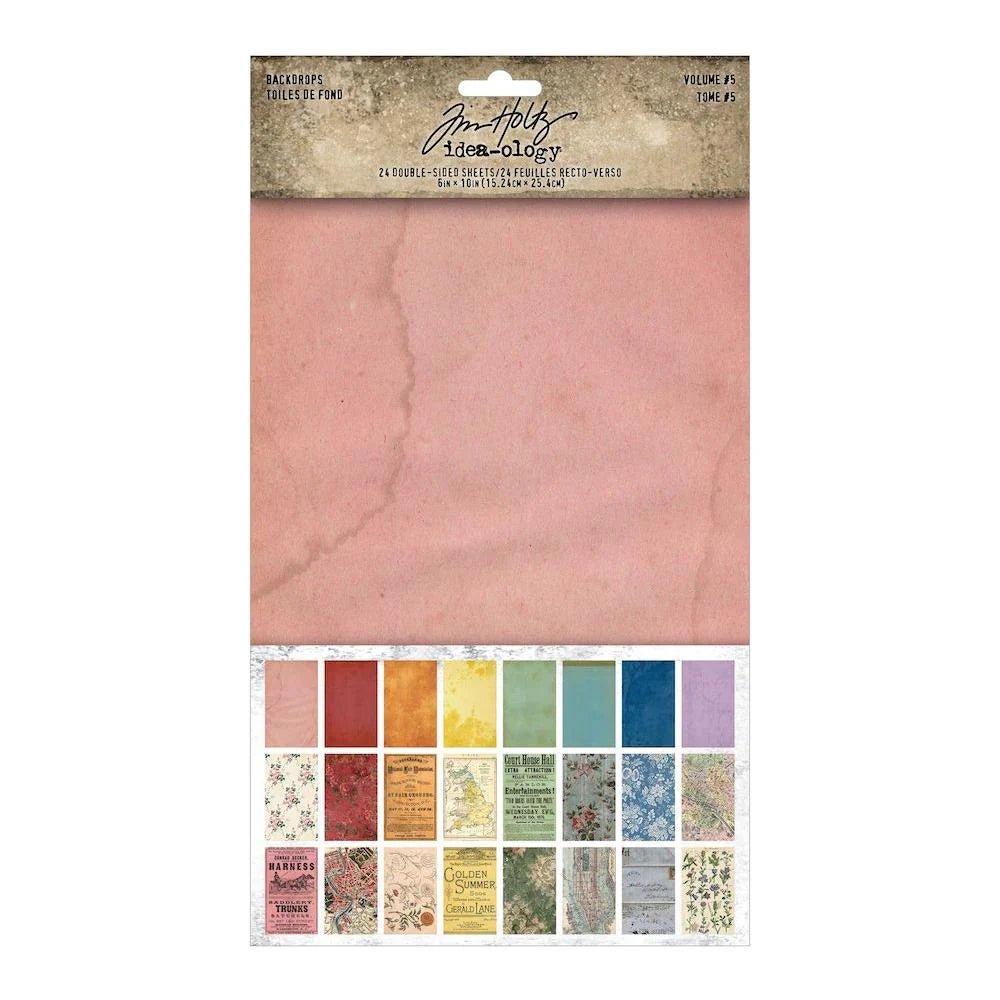 Scrapbookingpapper - Tim Holtz Backdrops Volume 5 - Tim Holtz - Tidformera