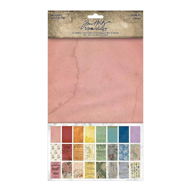 Scrapbookingpapper - Tim Holtz Backdrops Volume 5 - Tim Holtz - Tidformera