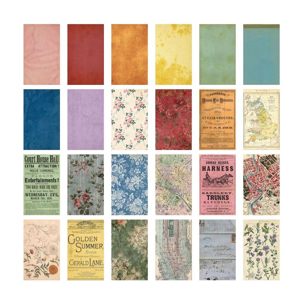 Scrapbookingpapper - Tim Holtz Backdrops Volume 5 - Tim Holtz - Tidformera