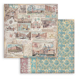Scrapbookingpapper - Venice City of Art - Double faced - 10 - Stamperia - Tidformera