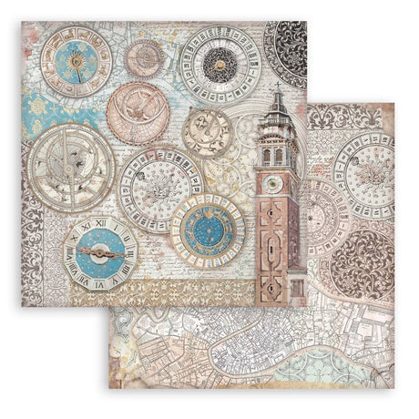 Scrapbookingpapper - Venice City of Art - Double faced - 11 - Stamperia - Tidformera
