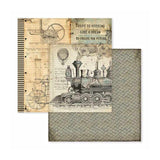 Scrapbookingpapper - Voyages Fantastiques - Double faced - 4 - Stamperia - Tidformera