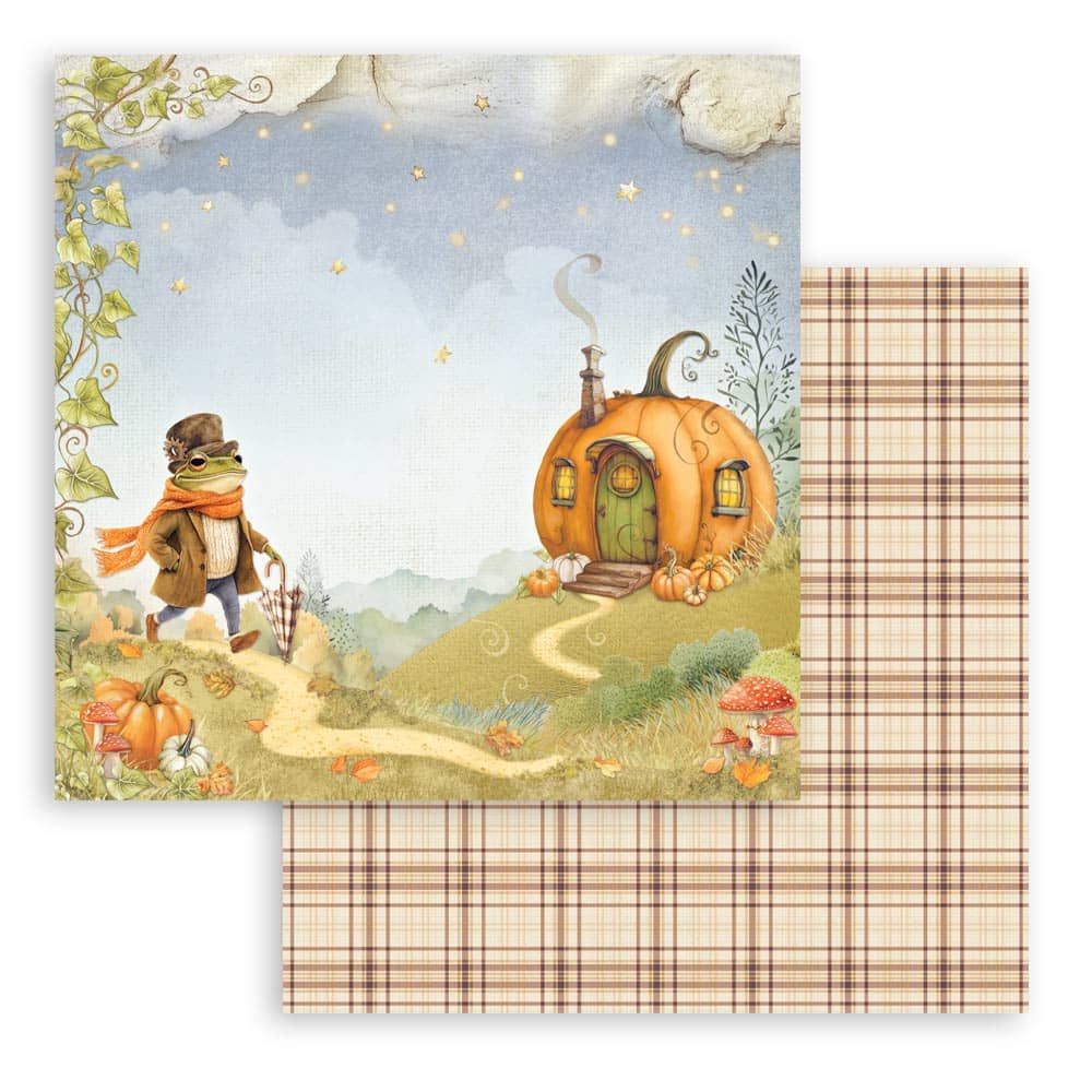 Scrapbookingpapper - Whispering Woods - Double faced - 9 - Stamperia - Tidformera