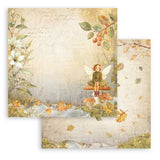 Scrapbookingpapper - Whispering Woods - Double faced - 21 - Stamperia - Tidformera