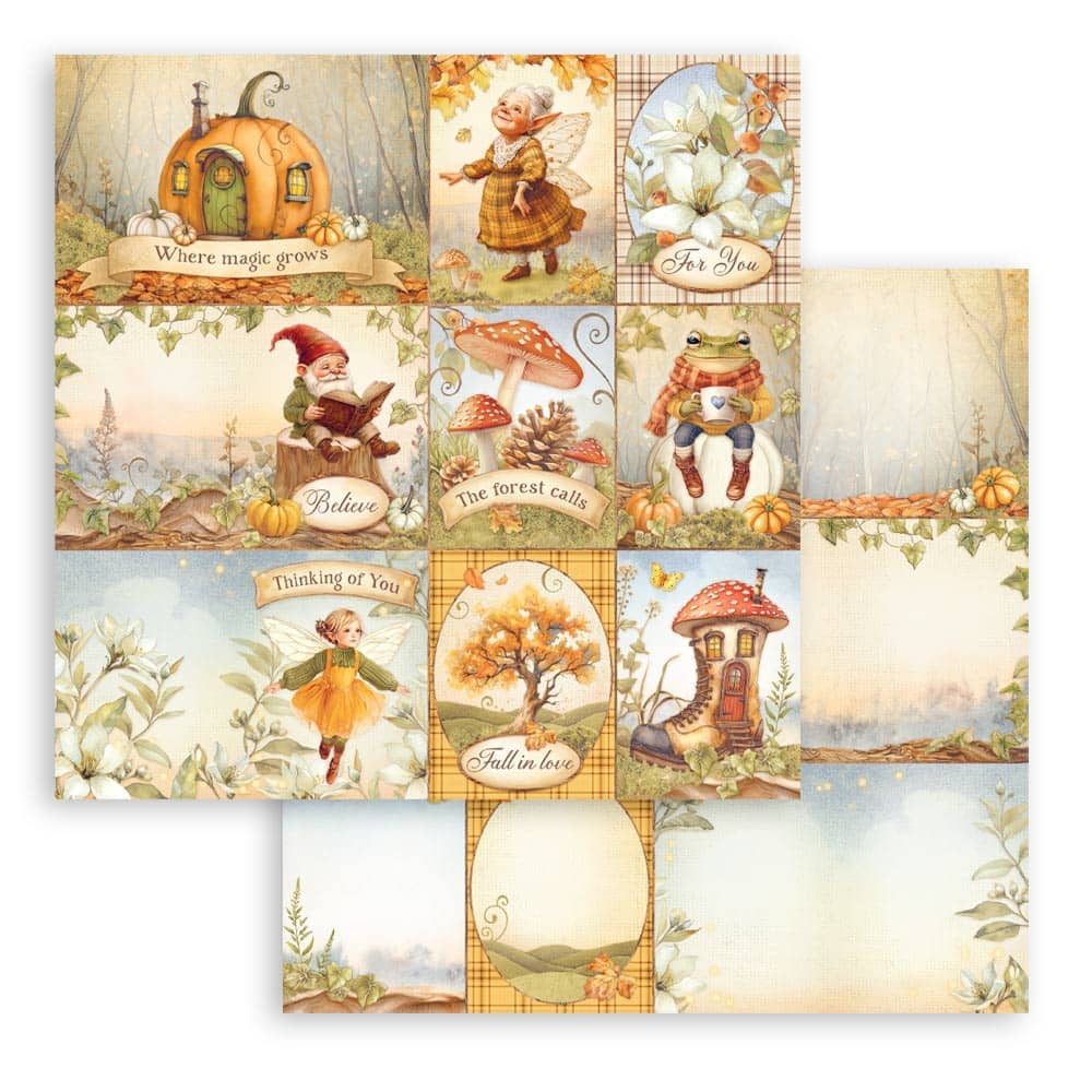 Scrapbookingpapper - Whispering Woods - Double faced - 30 - Stamperia - Tidformera