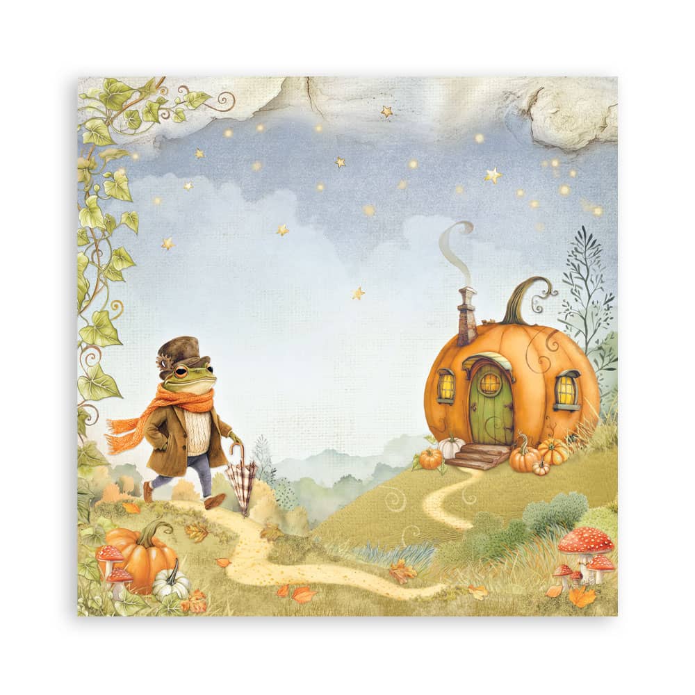 Scrapbookingpapper - Whispering Woods - Double faced - 10 - Stamperia - Tidformera